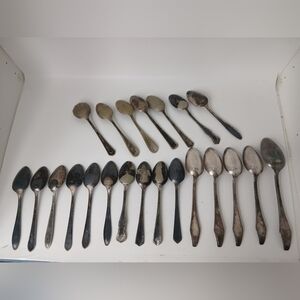22 Vintage Silver Plated Spoons